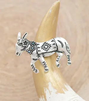 Stillwater Fashion Donkey Turquoise Stone Ring