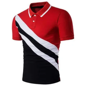 Striped Printing Casual Golf Shirt