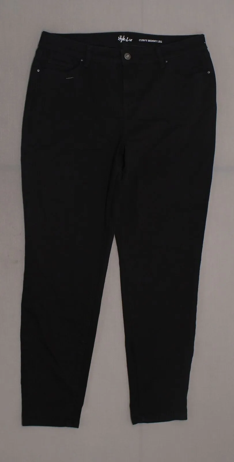 Style & Co. Style & Co Women's Curvy Skinny Leg Jeans Black 16