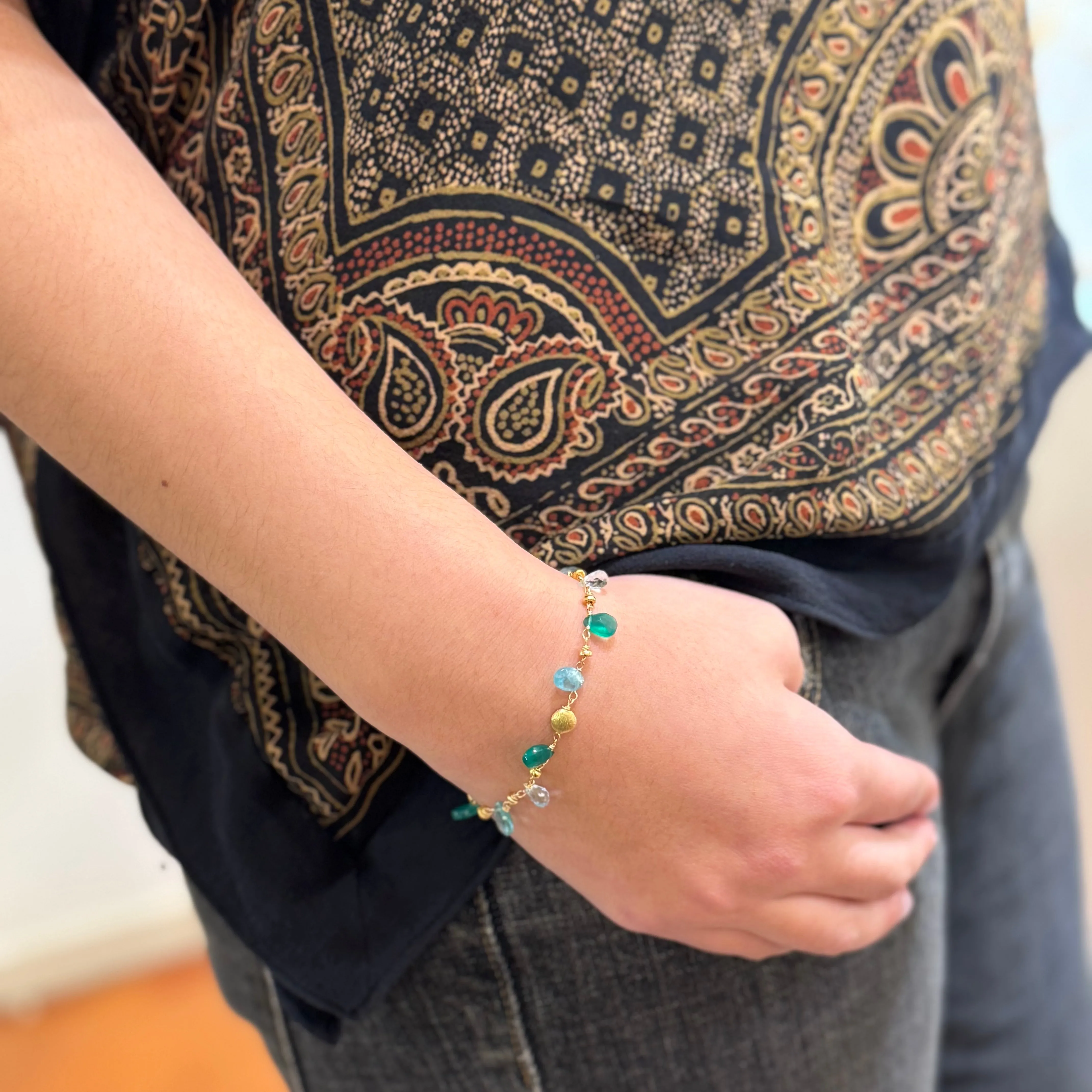 Summer Bloom Bracelet- Green