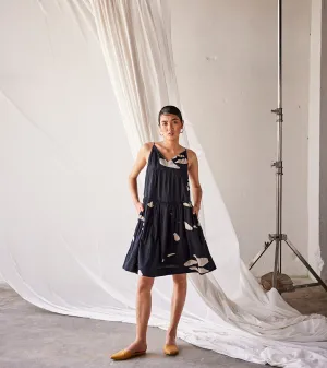 Summer Dress Cotton Black-Fashion Edit Indian Summer-KW802-Khara Kapas