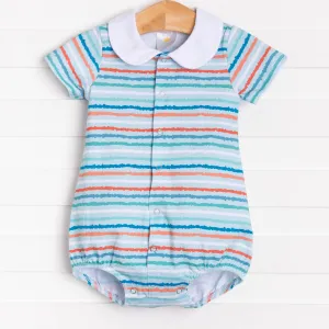 Teal Time Bubble, White Collar
