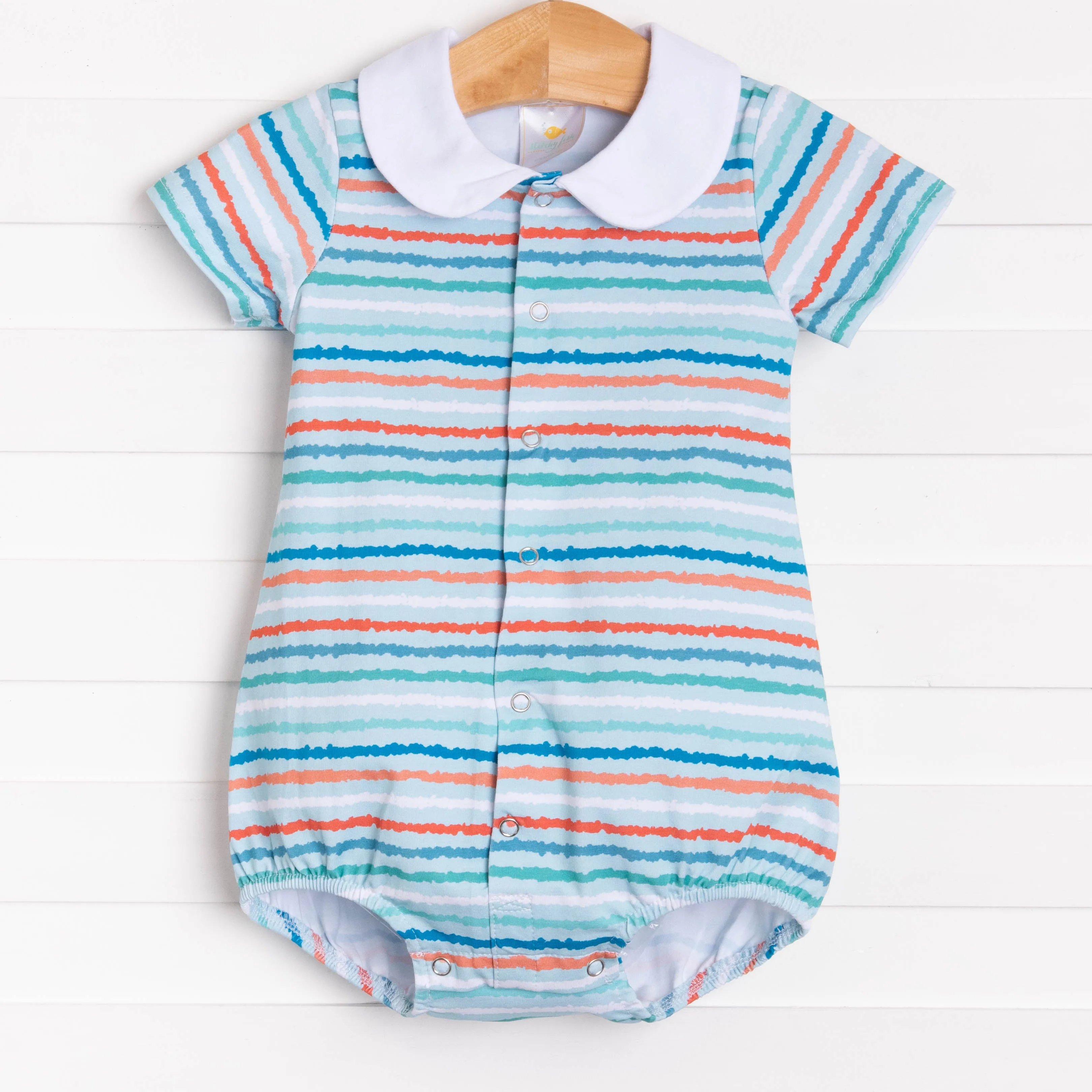 Teal Time Bubble, White Collar
