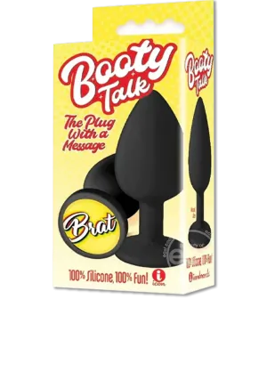 The 9's - Booty Talk Silicone Butt Plug Brat - Black