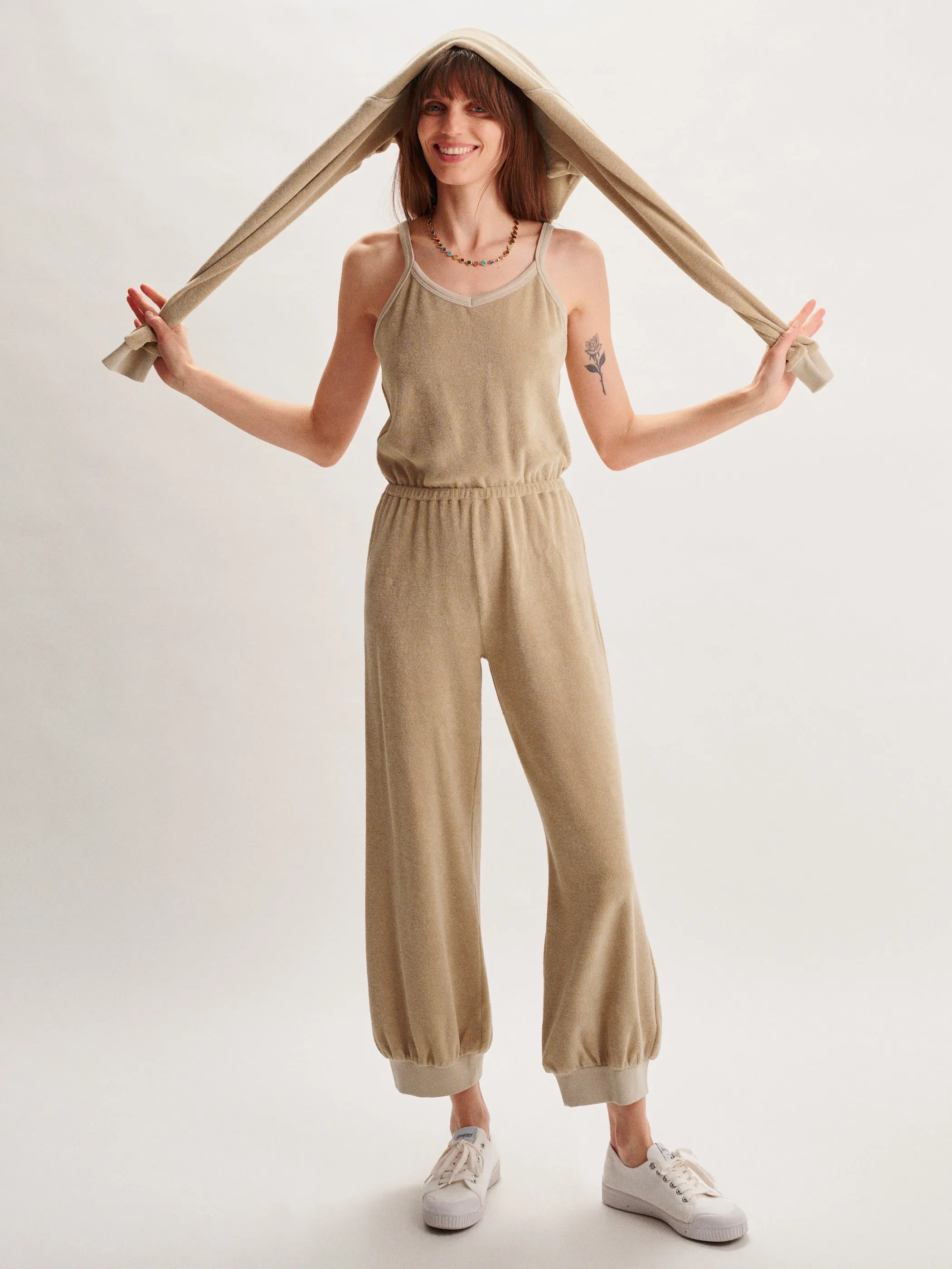 The Giorgi Tank Jumpsuit in Terry