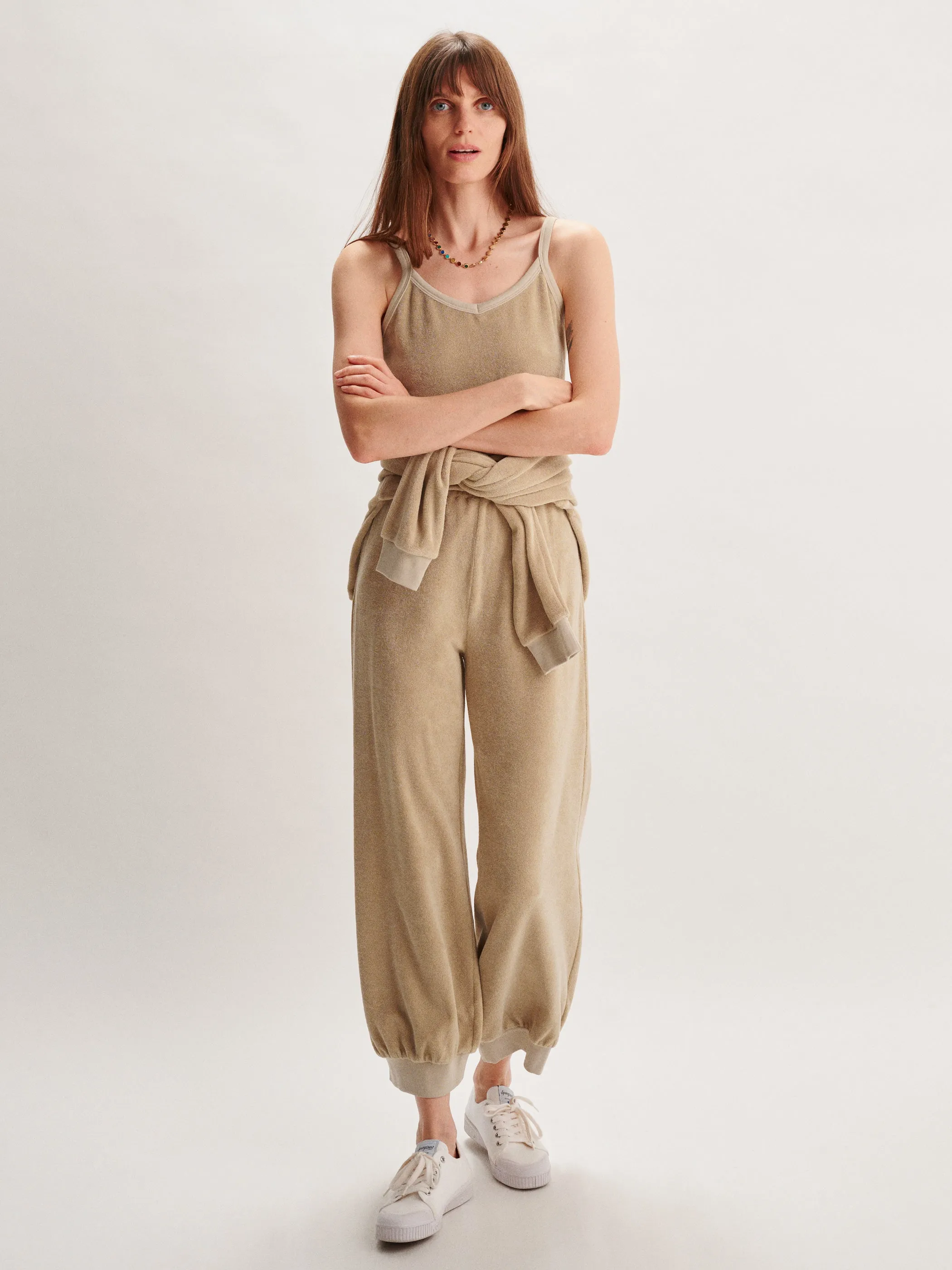 The Giorgi Tank Jumpsuit in Terry