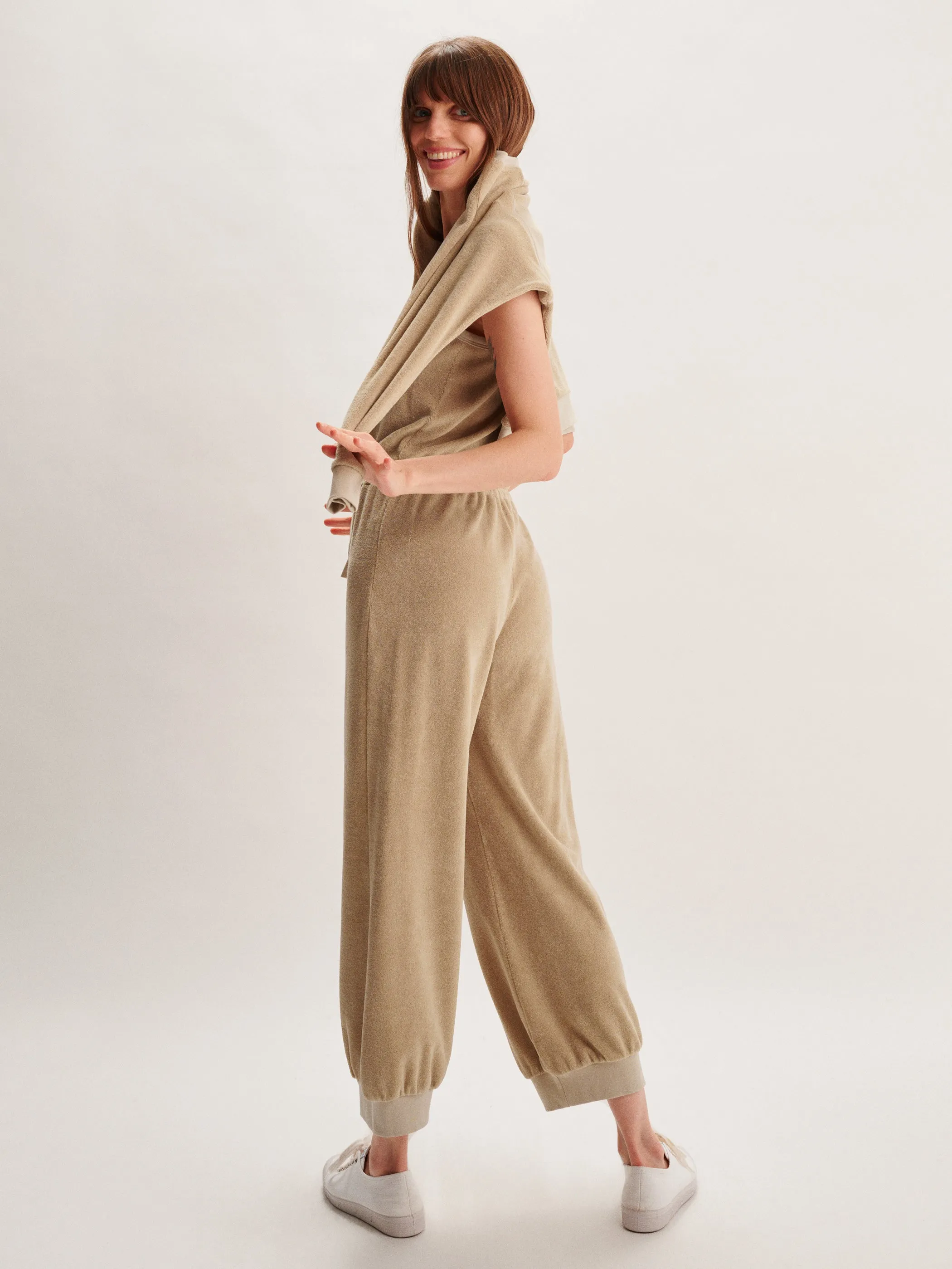 The Giorgi Tank Jumpsuit in Terry