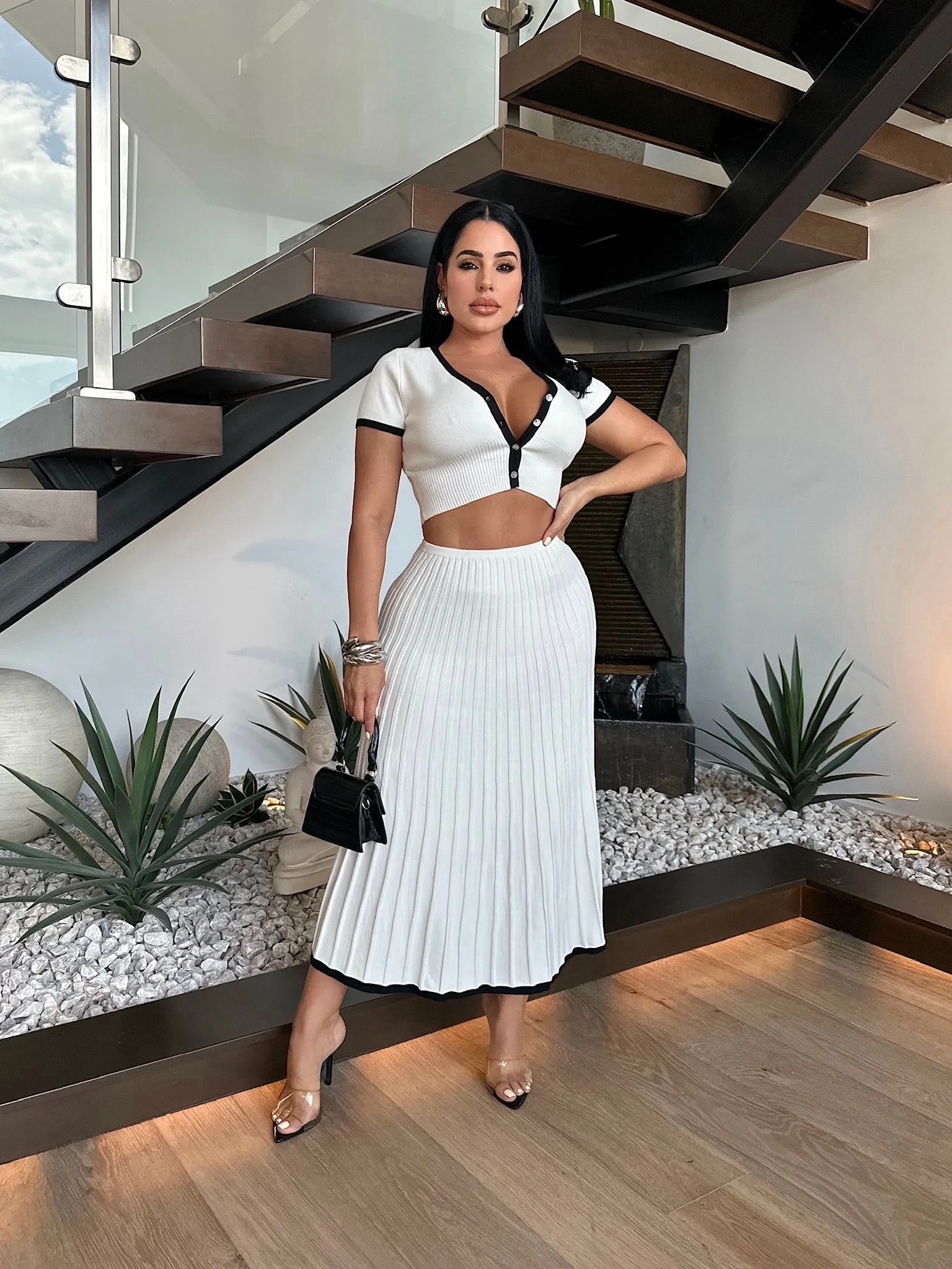 The Most Wanted Skirt Set White