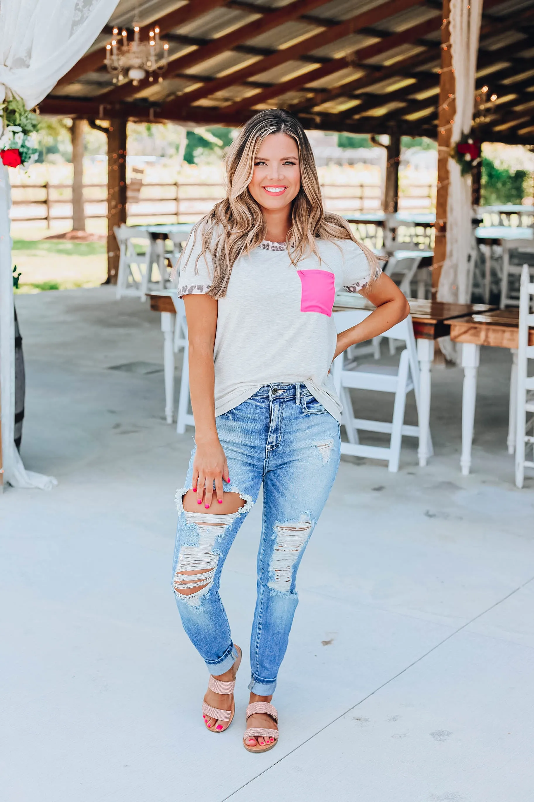 Tickled Pink Leopard Top
