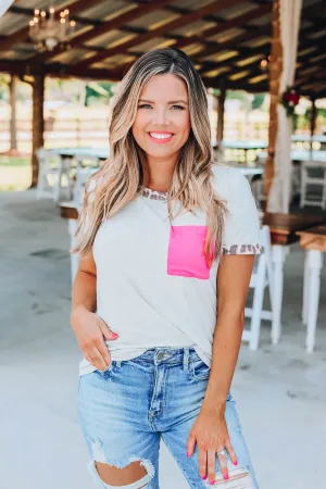 Tickled Pink Leopard Top