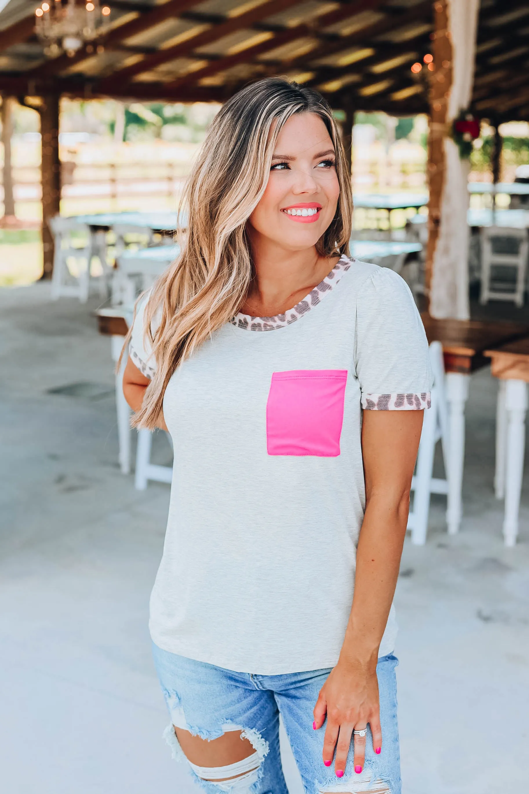 Tickled Pink Leopard Top