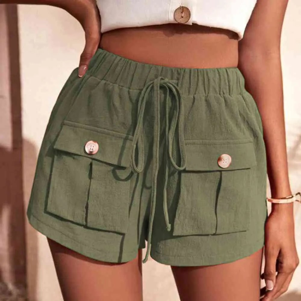 Tie Waist Cargo Shorts (3 Colors)