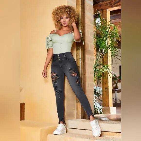 TISSINI Booty Lifting Jeans Levanta Cola Skinny Jeans Sz 9/10 M/L