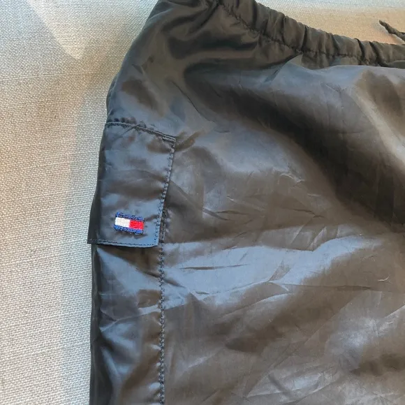 Tommy Hilfiger Skirt Sporty Y2K 90s Vintage Black Tie Waist Pencil 14