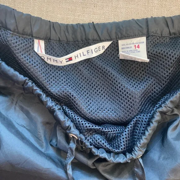 Tommy Hilfiger Skirt Sporty Y2K 90s Vintage Black Tie Waist Pencil 14