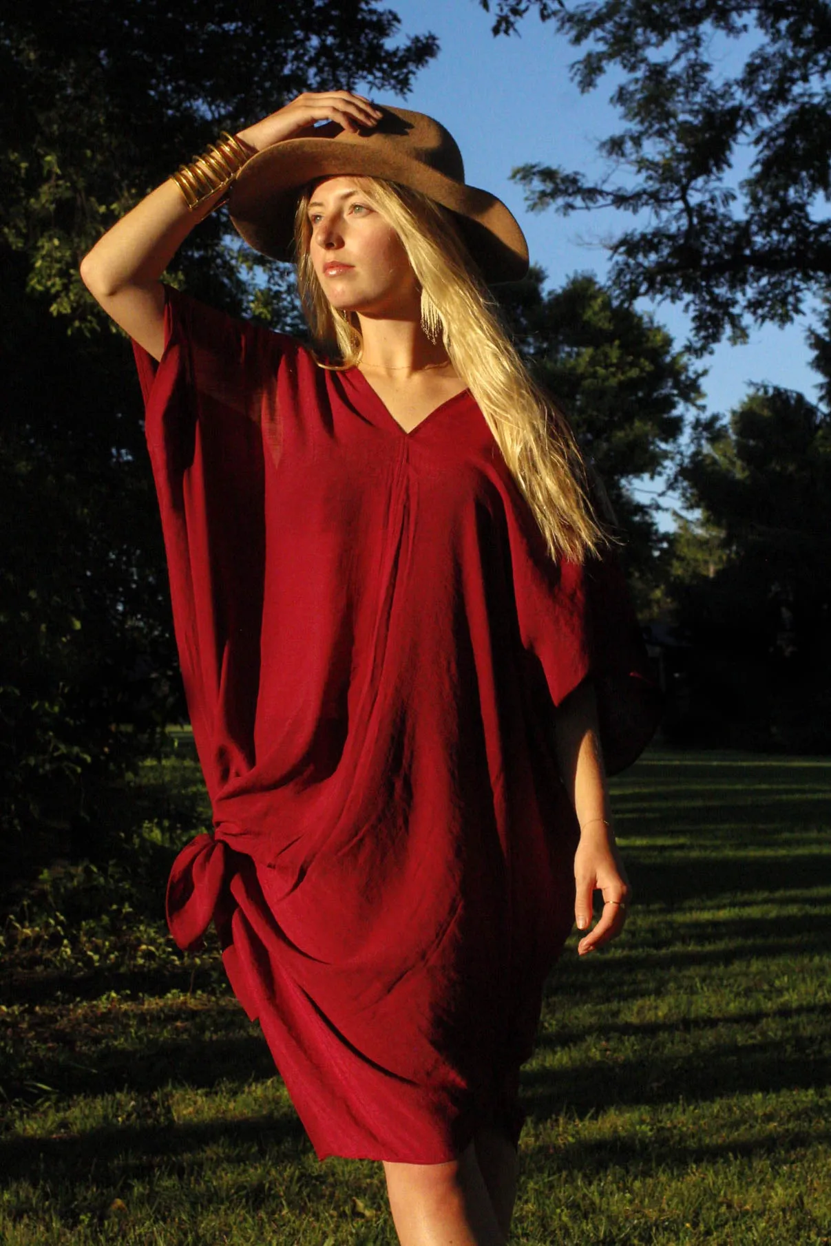 Tulum Kaftan Tunic Merlot