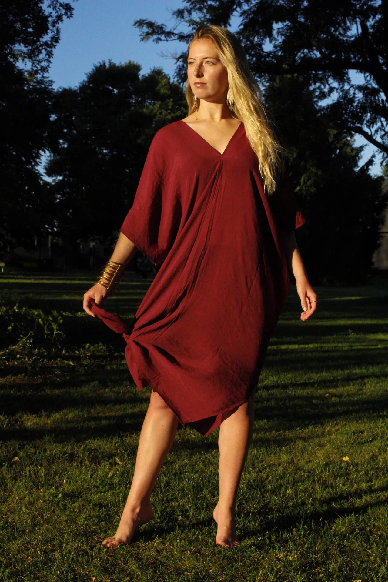 Tulum Kaftan Tunic Merlot