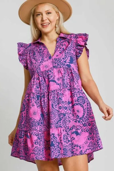 Umgee Floral Flirt Babydoll Dress
