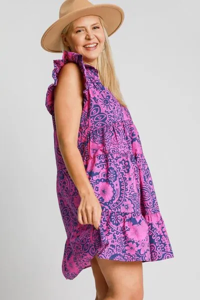 Umgee Floral Flirt Babydoll Dress