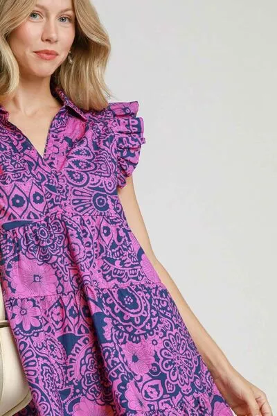 Umgee Floral Flirt Babydoll Dress