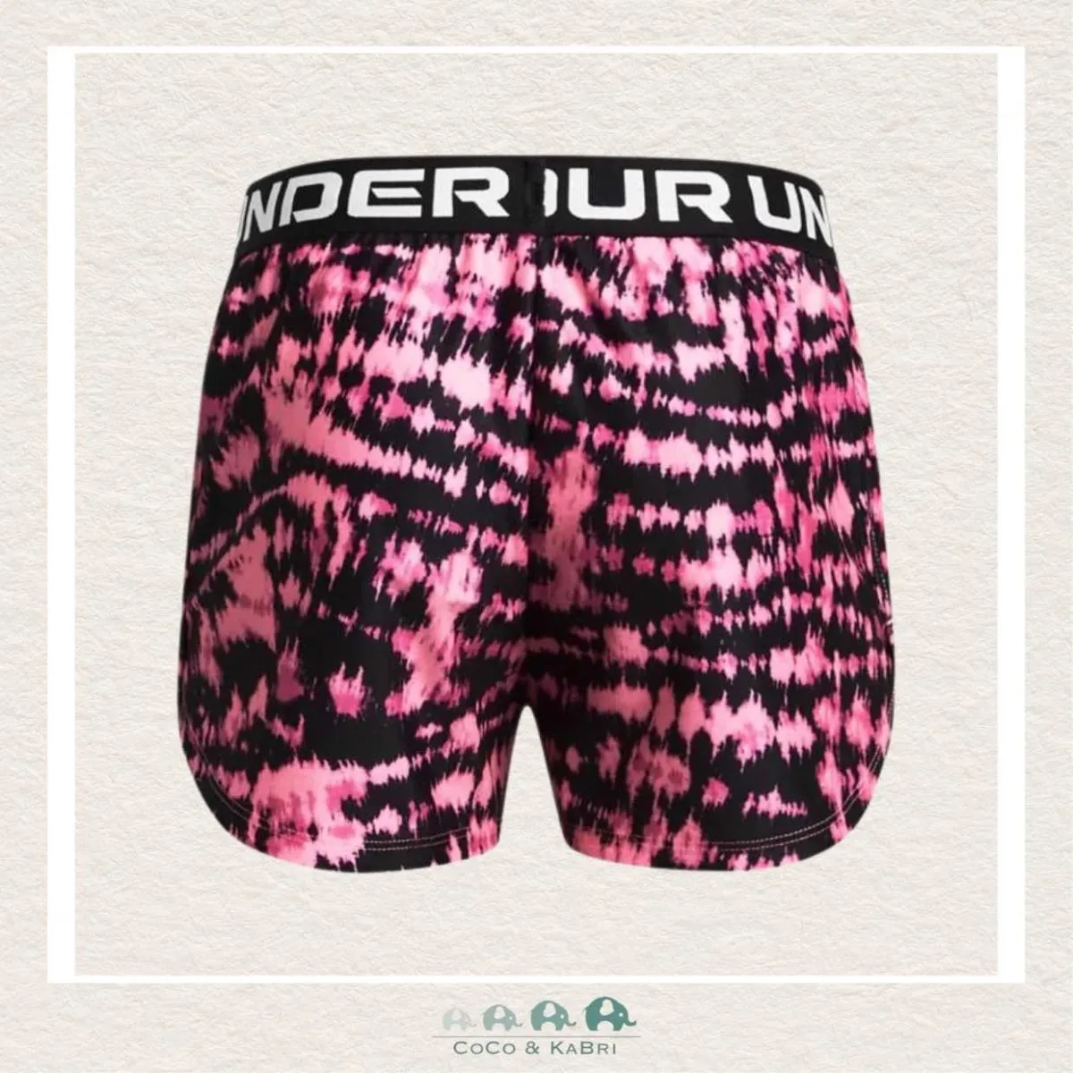 Under Armour: Youth Girls' Play Up Printed Shorts - Pink/Black