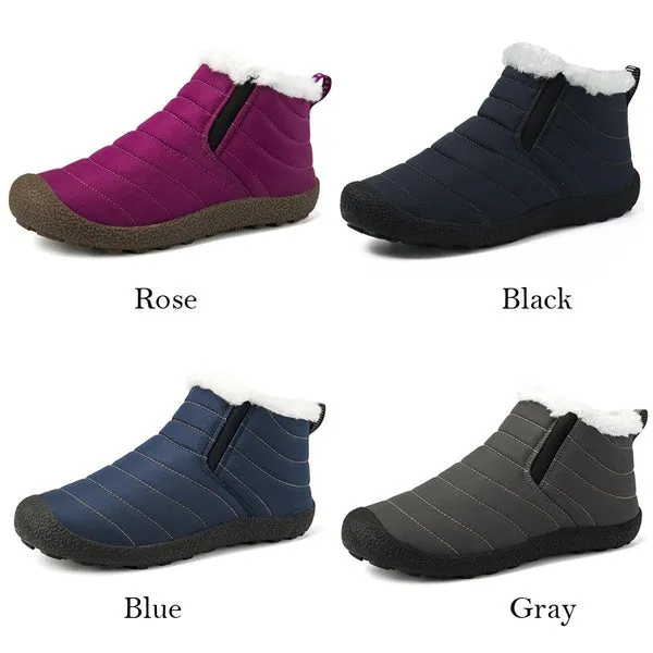 Unisex Winter Snow Boots Cotton Inside Antiskid Bottom Keep Warm Waterproof Ski Flats