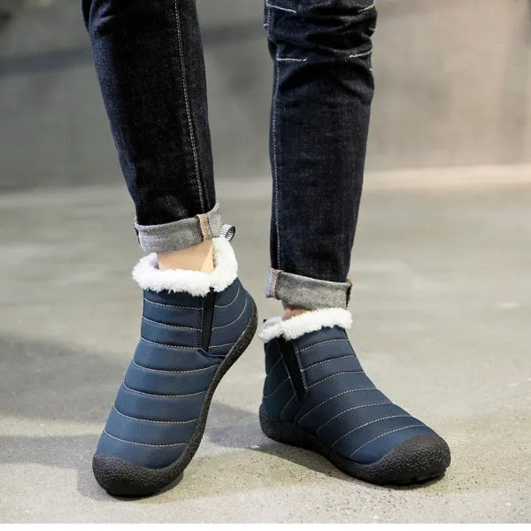 Unisex Winter Snow Boots Cotton Inside Antiskid Bottom Keep Warm Waterproof Ski Flats
