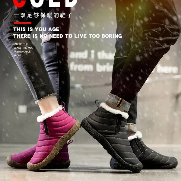 Unisex Winter Snow Boots Cotton Inside Antiskid Bottom Keep Warm Waterproof Ski Flats