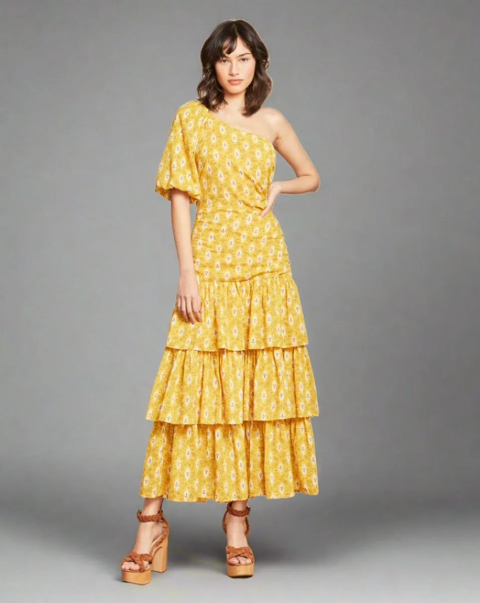 Veronica Beard Virginia One-Shoulder Dress