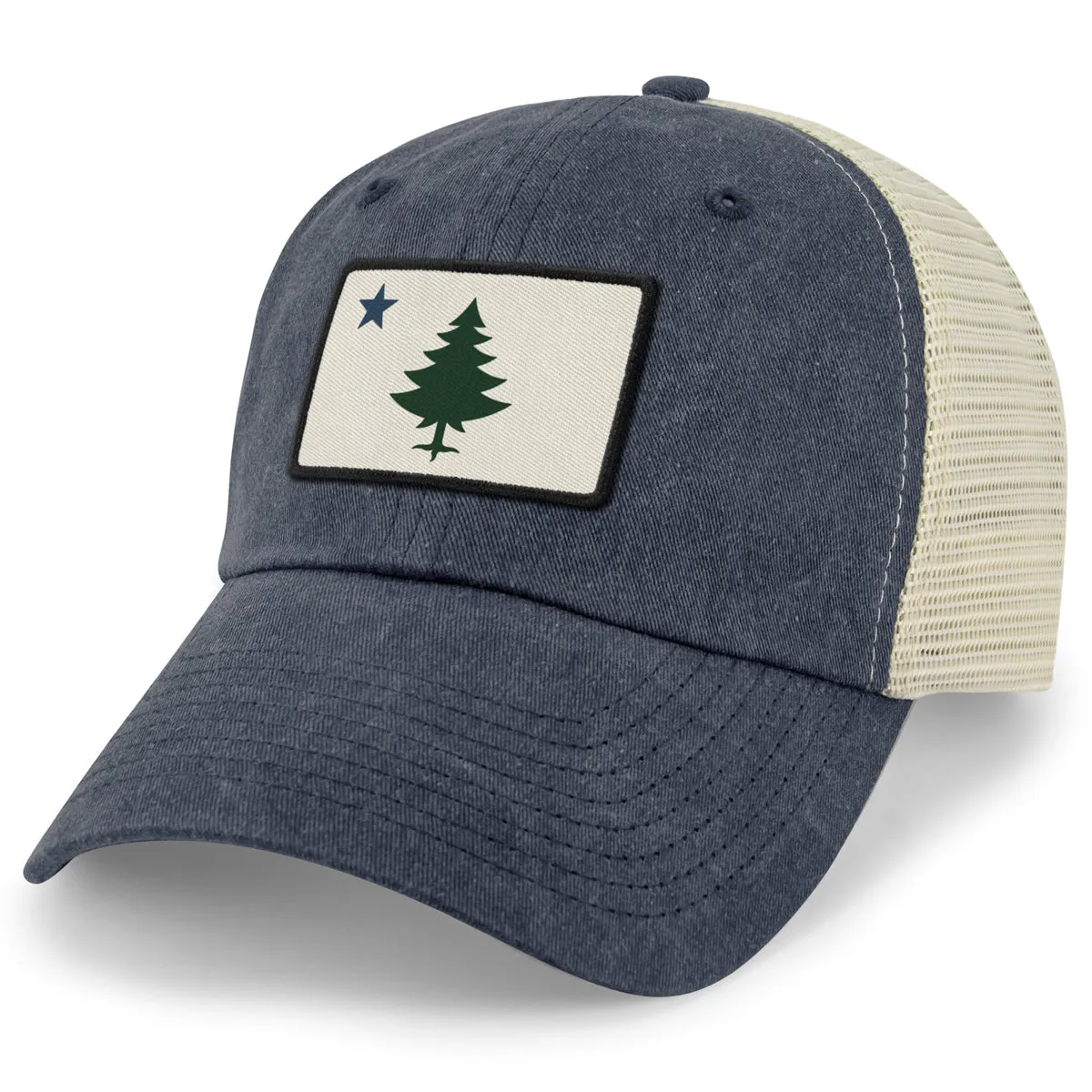Vintage Maine Flag Relaxed Trucker Hat