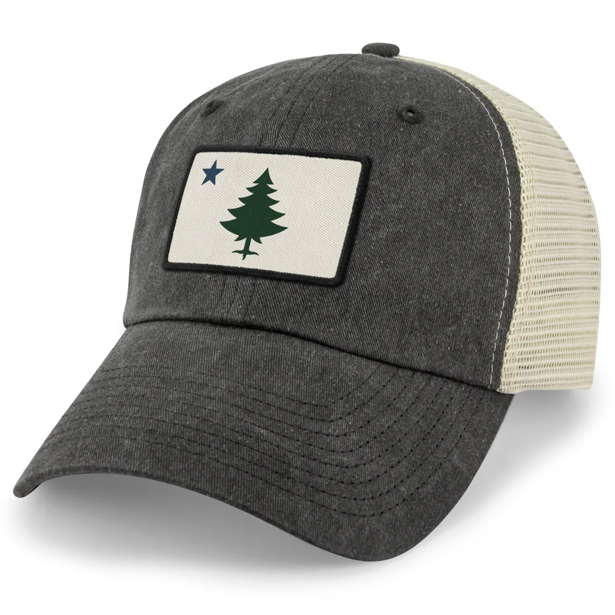 Vintage Maine Flag Relaxed Trucker Hat