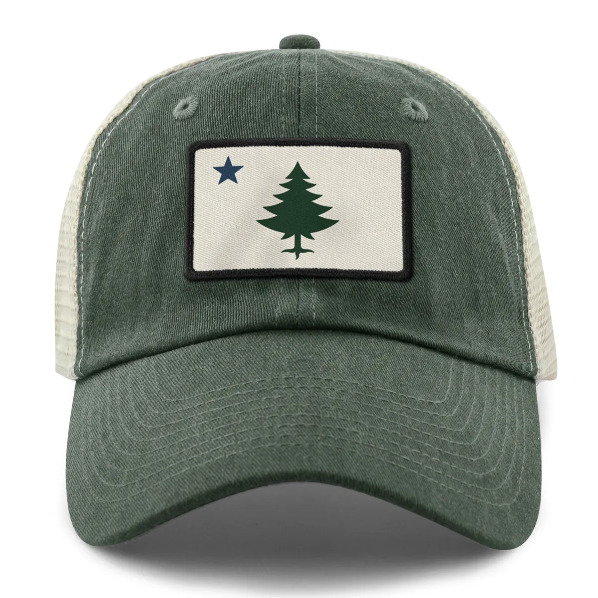 Vintage Maine Flag Relaxed Trucker Hat