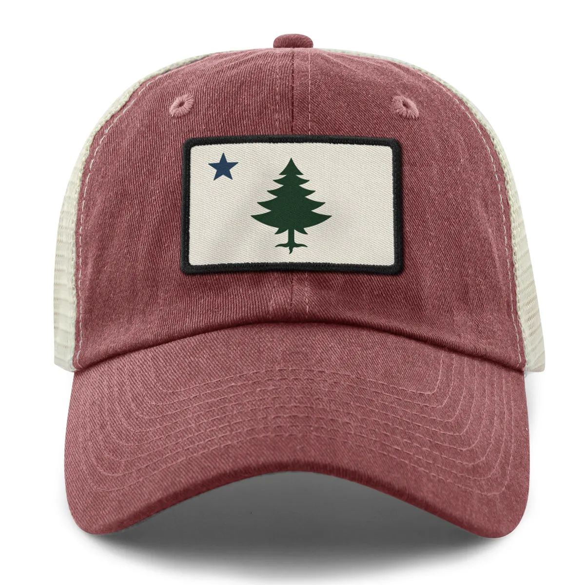Vintage Maine Flag Relaxed Trucker Hat