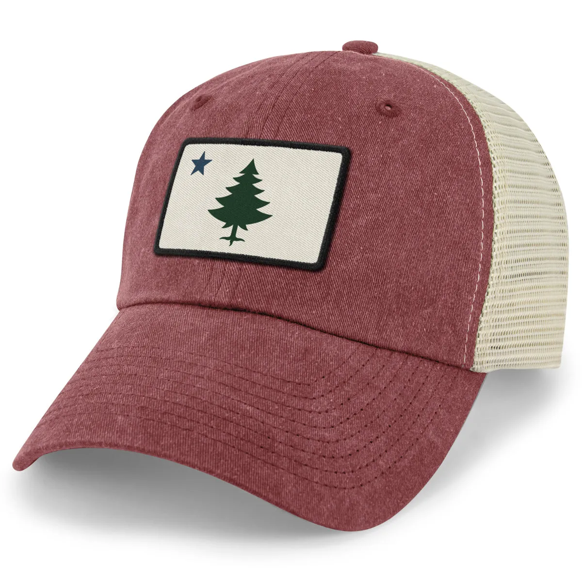 Vintage Maine Flag Relaxed Trucker Hat