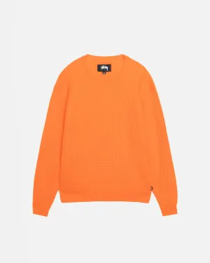 WAFFLE KNIT CASHMERE CREW