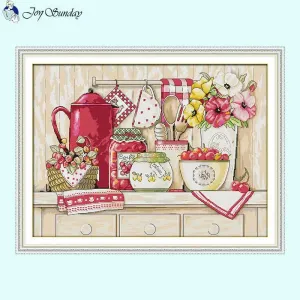 Warm Kitchen Counted Cross Stitch Kit