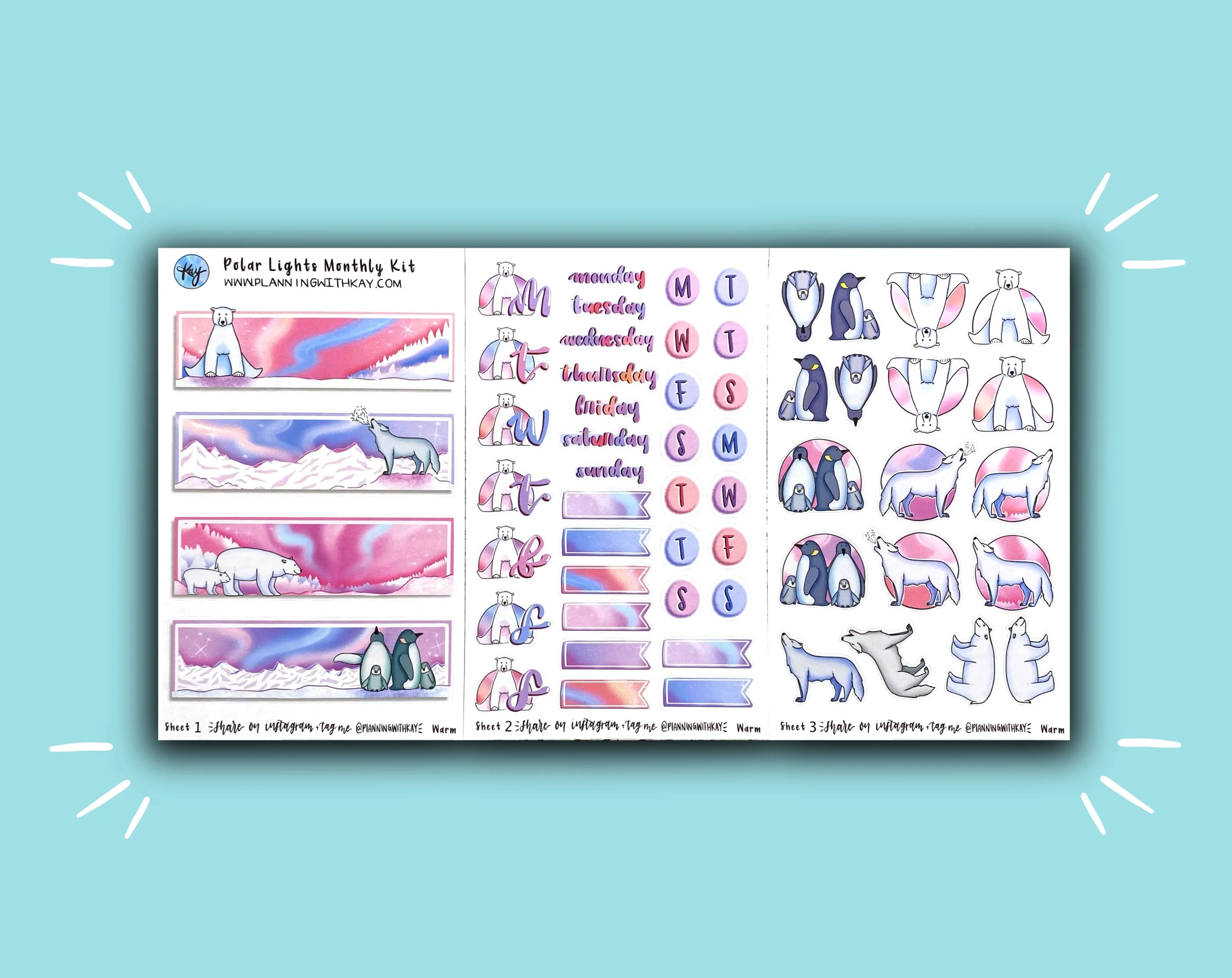 Warm Tone Polar Lights Monthly Kit