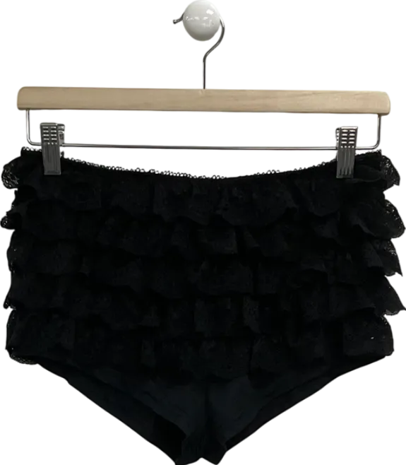 White Fox Black Take Over Control Booty Shorts UK M