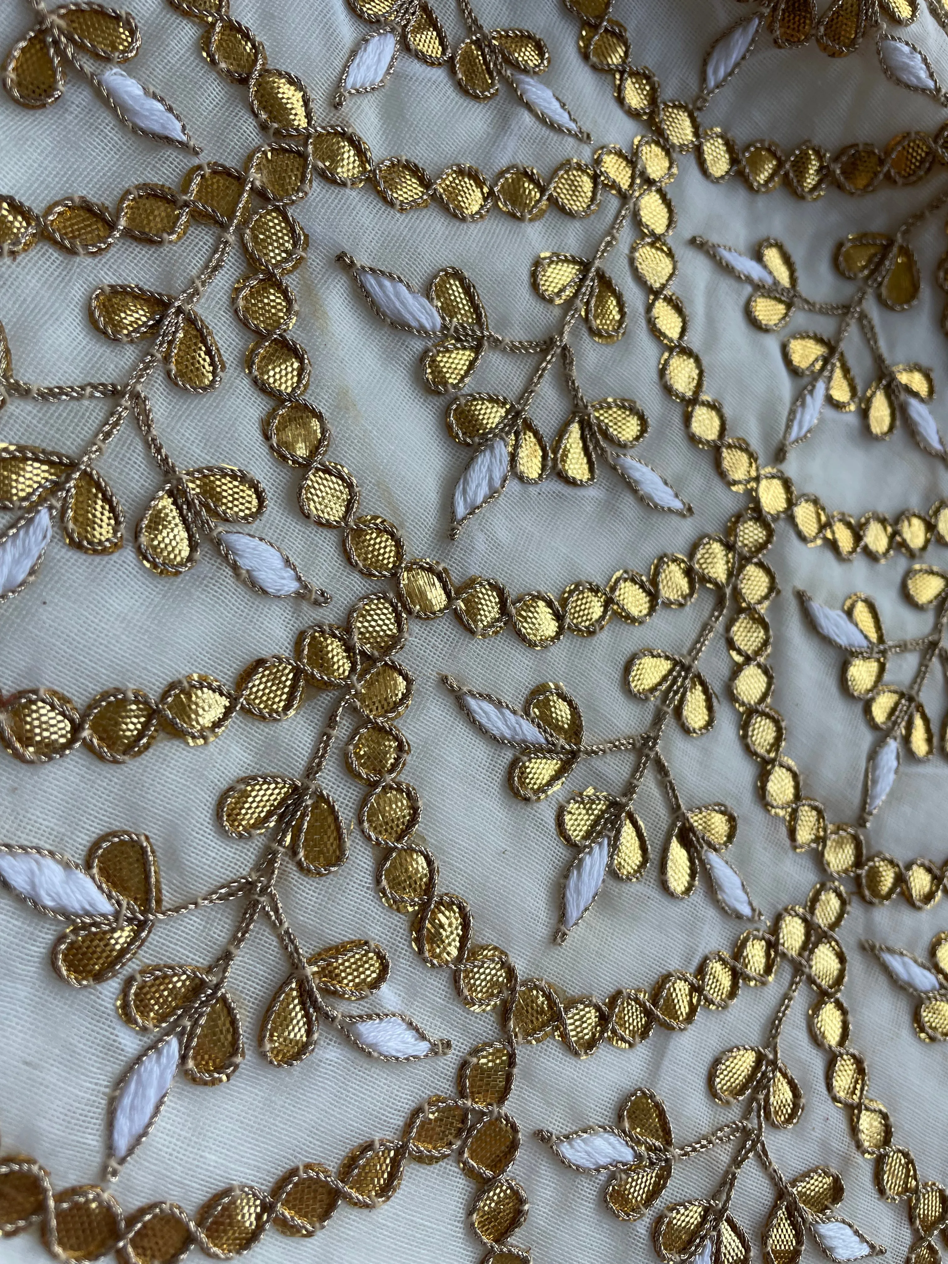 White Gota Patti Kurti