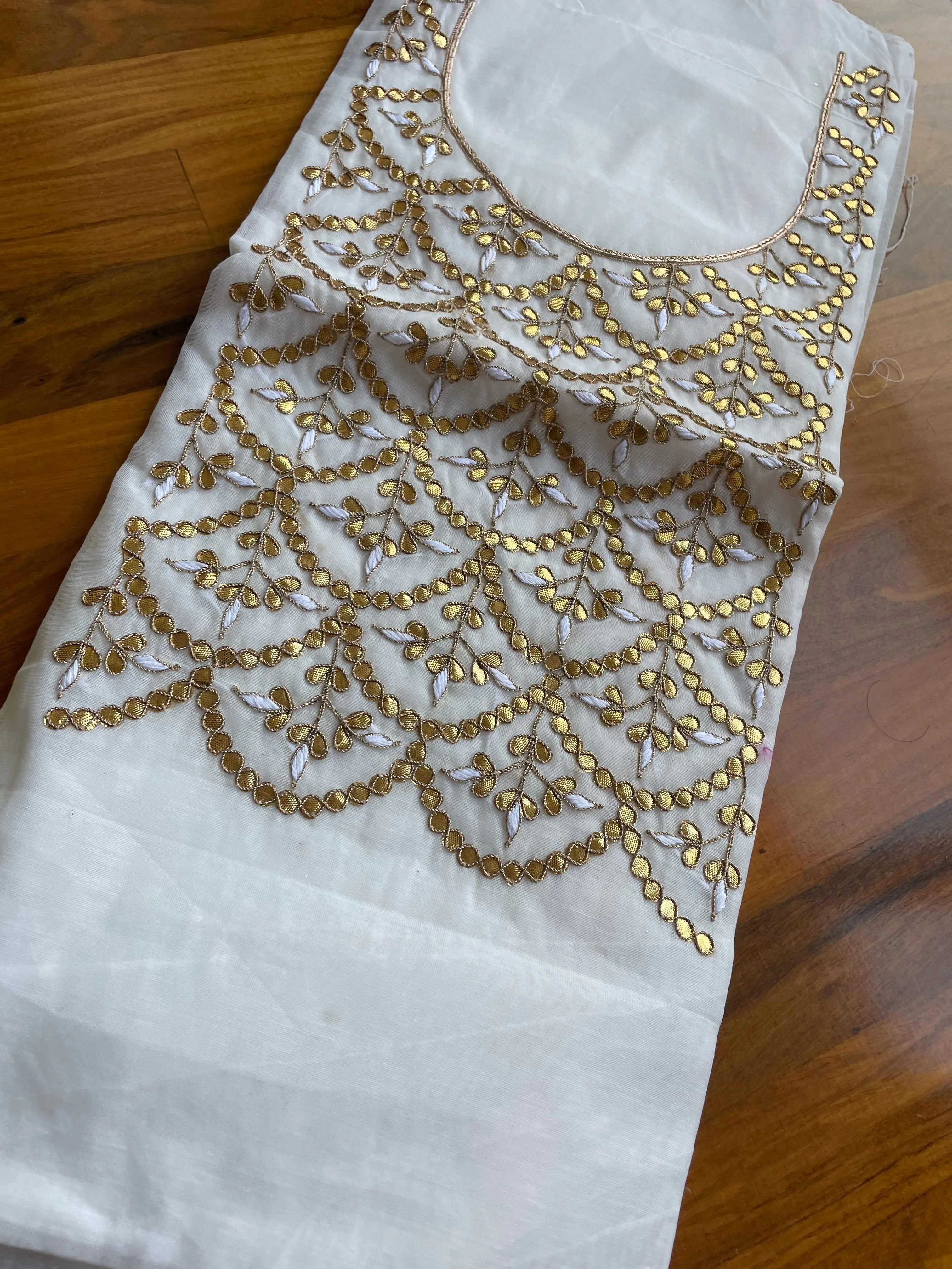 White Gota Patti Kurti