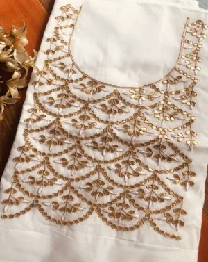 White Gota Patti Kurti