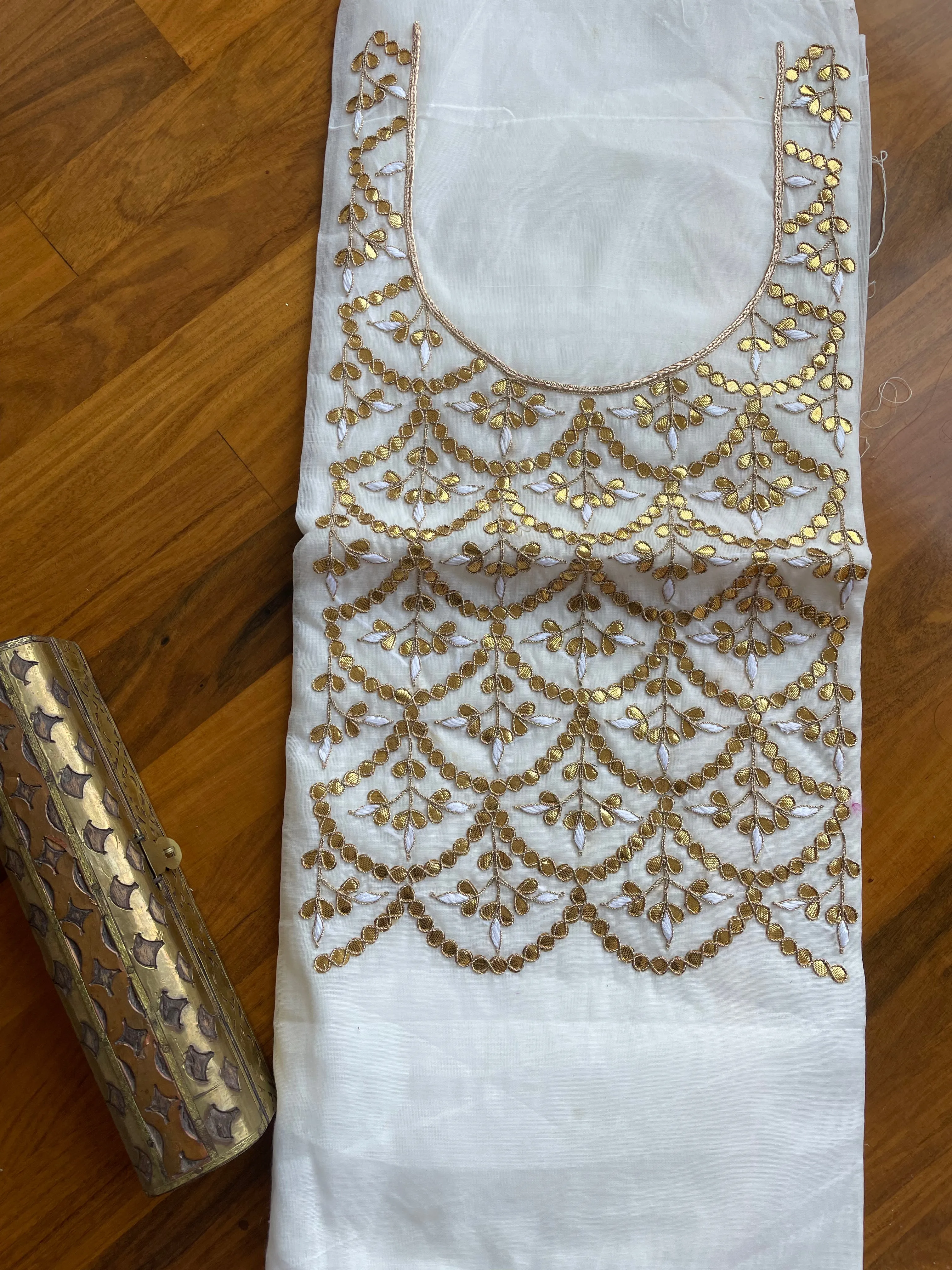 White Gota Patti Kurti