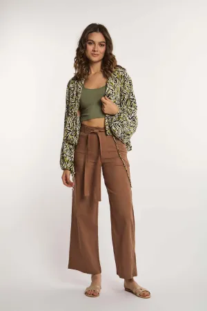 Women Pant Comfy Fit Brown