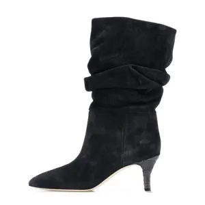 Women Snakeskin Print Pleated Stiletto Les Bottes Basses Punk Girl Pointed Toe Slip On Patchwork Sexy Motorcycle Boots