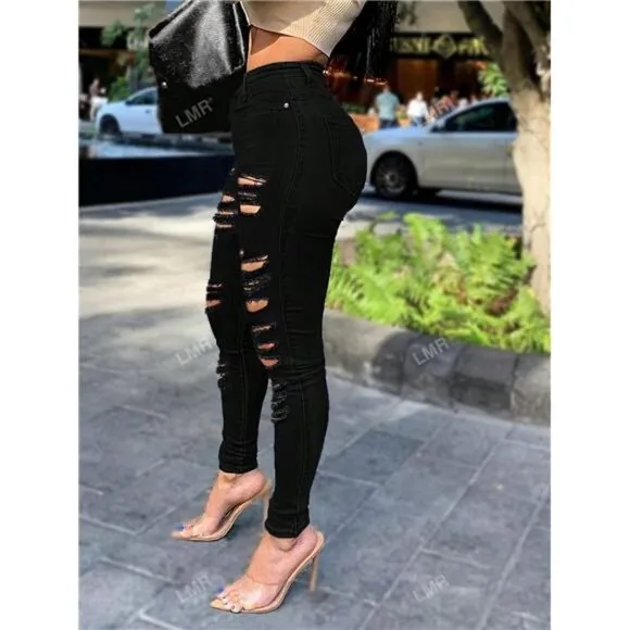 Women's Skinny Ripped Jeans, Summer Fashion