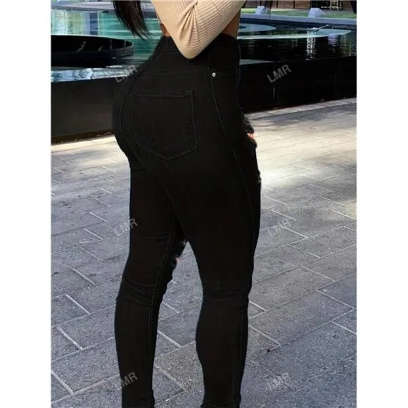 Women's Skinny Ripped Jeans, Summer Fashion