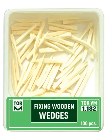 Wooden Wedges Thin Short (Green or White) 100pcs