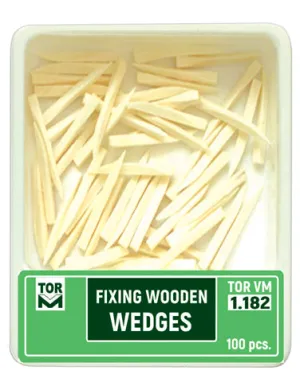 Wooden Wedges Thin Short (Green or White) 100pcs