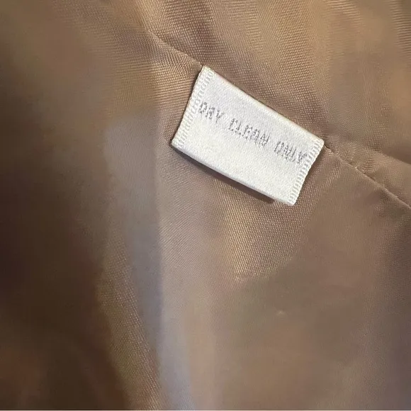 Worthington Jacket Mini Trench Style Cream/Brown Houndstooth Tailored Sz 10