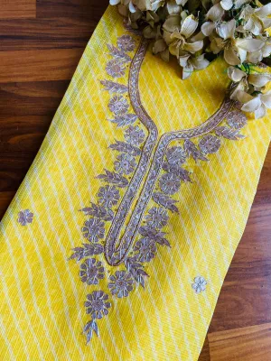 Yellow Gota Patti Kota Doriya Kurti